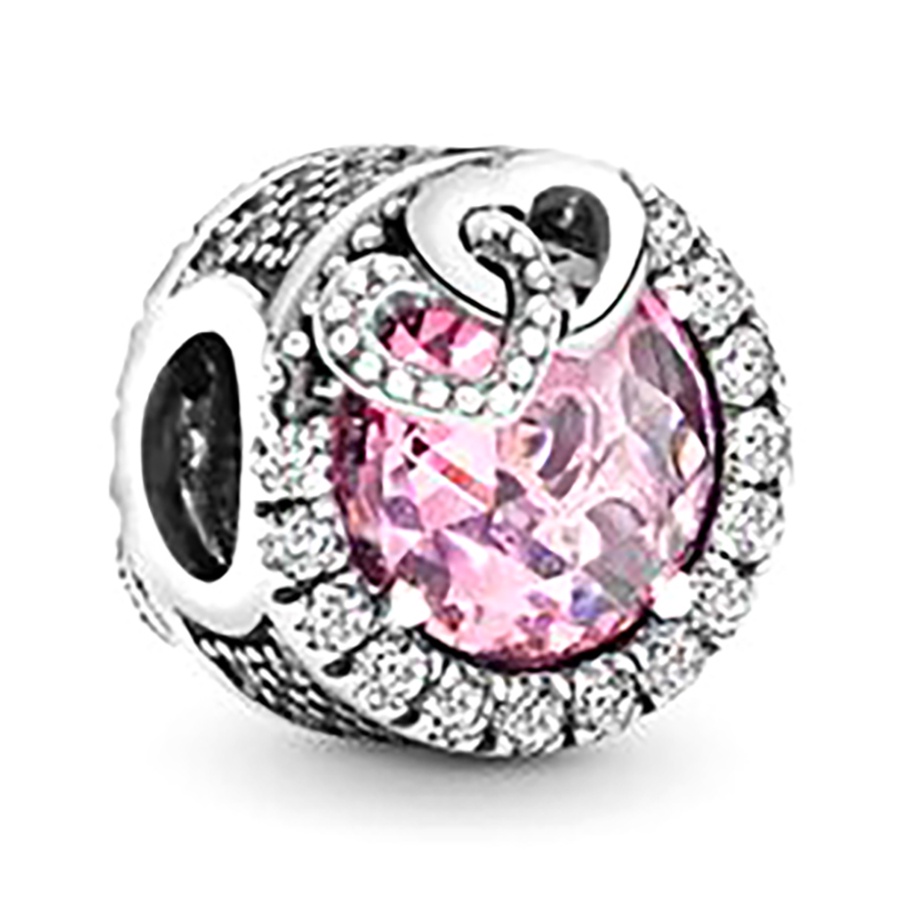 Hạt Charm Hình Trái Tim / Ngôi Sao / Pha Lê Màu Sắc Bạc Độc Đáo Dùng Làm Trang Sức DIY