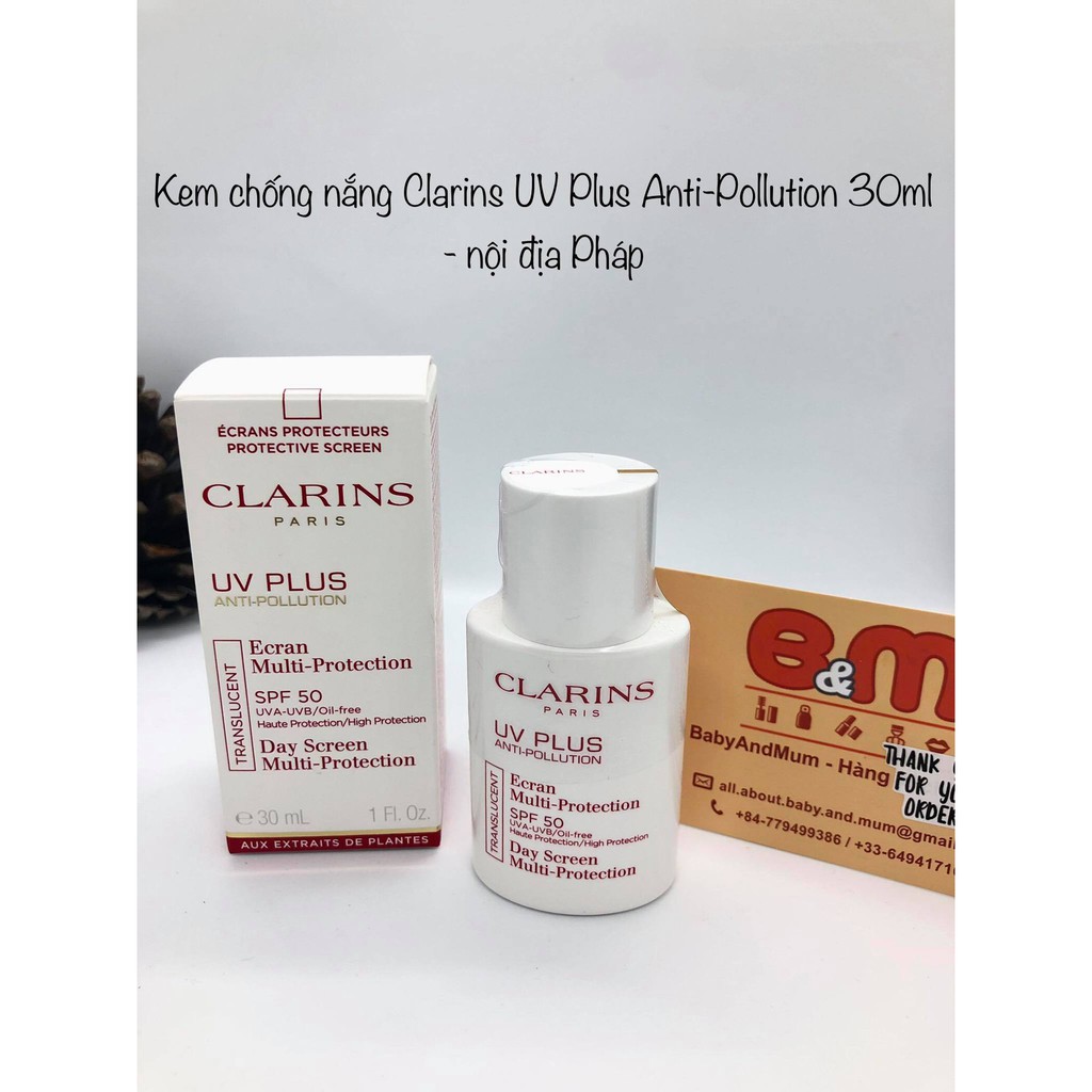 Kem chống nắng Clarins SPF 50 - UV Plus antipollution