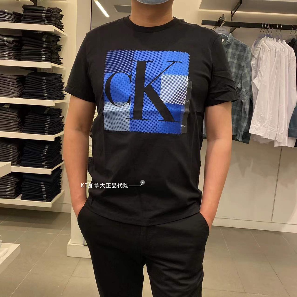 Áo Thun Cổ Tròn Tay Ngắn In Hoạ Tiết Calvin Klein Thời Trang Mùa Hè Cho Nam Giới 2022
