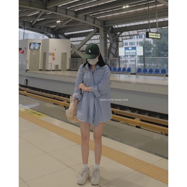 Áo sơ mi 1 cúc oversize, sơ mi 1 cúc ulzzang Bazic one