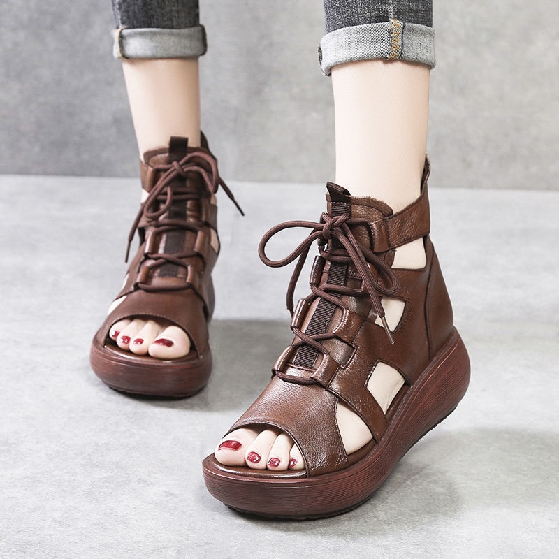 Giày Sandal Cao Gót Đế Dày Bằng Da Mềm Thời Trang Mùa Hè 2022 Dành Cho Nữ