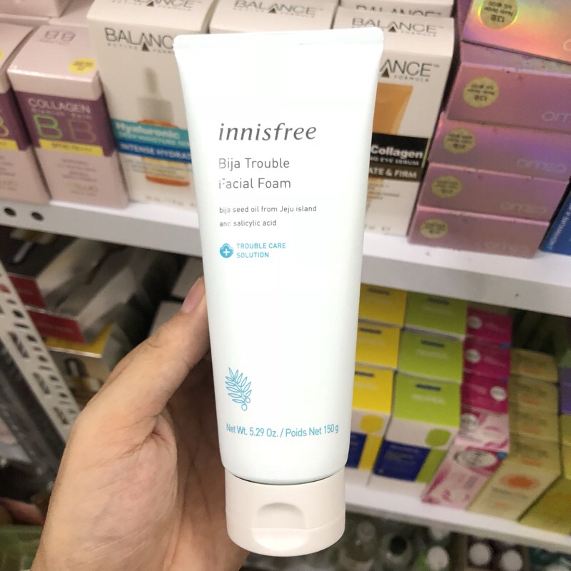 Sữa Rửa Mặt FREESHIP Sữa rửa mặt Innisfree Bija Trouble Facial Foam 150ml