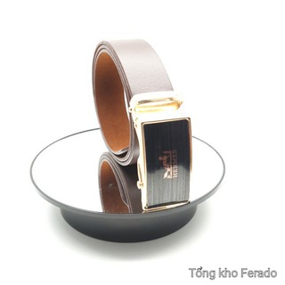 Dây thắt lưng nam khoá vàng đen