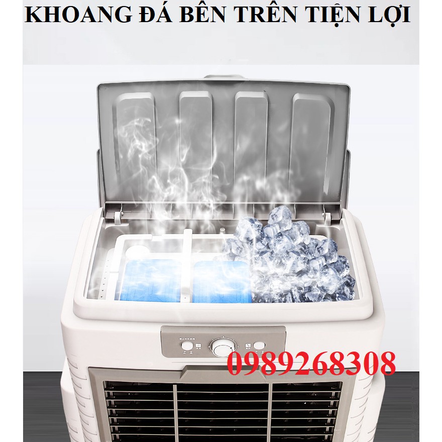 Quạt điều hoà LZ60 công suất lớn 300w 60l ( điều khiển từ xa/ điều khiển cơ có bơm tự ngắt)