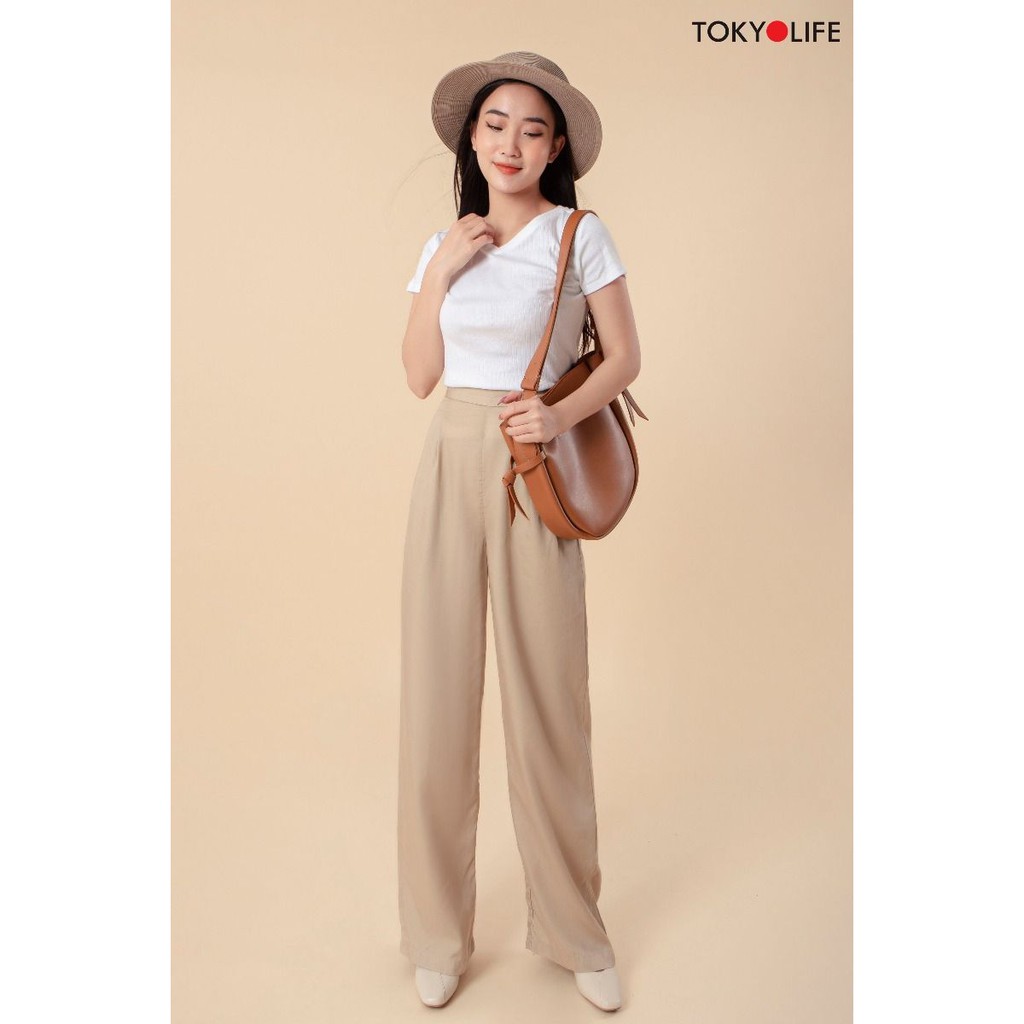 [Mã WABRSWK giảm 10% đơn 250K] Áo T-Shirt Nữ TOKYOLIFE cổ tim dáng ôm I9TSH538I