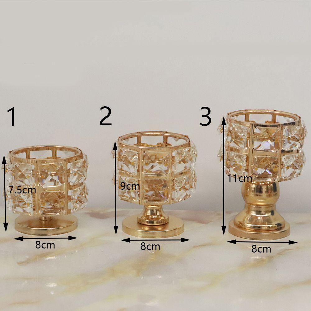 LET Giá Đỡ Nến Pha Lê Để Bàn Trang Trí Tiệc Cưới
