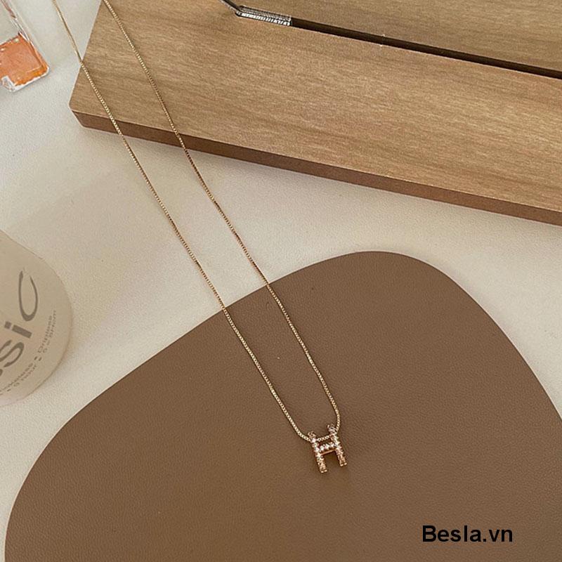 Vòng cổ mặt chữ H thiết kế đơn giản thời trang cho nữ