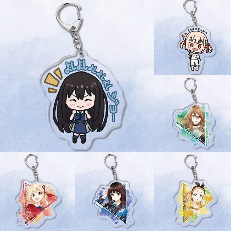 Aasleaty Móc Chìa Khóa Acrylic Hình Lycoris Recoil Anime Nishikigi Chisato Takina Inoue Mizuki Nakahara Dễ Thương Làm Quà Tặng Cho Người Hâm Mộ
