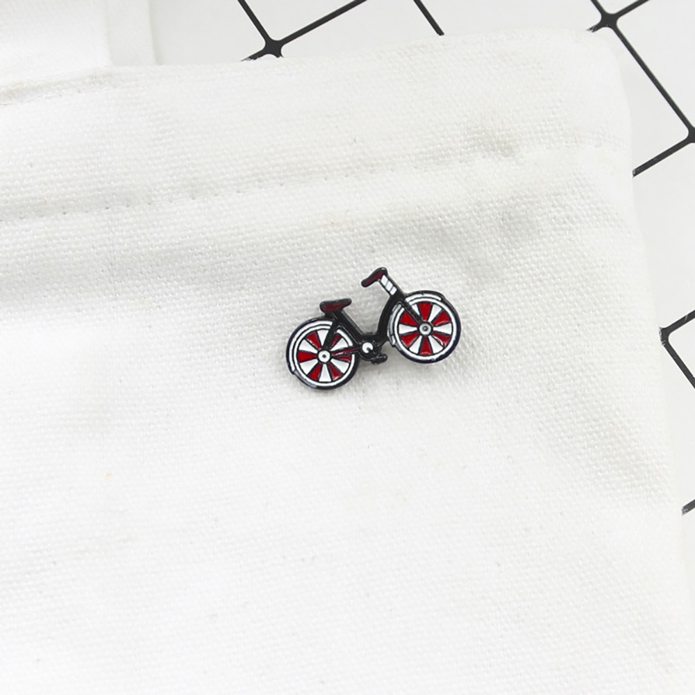 YOML✔Cartoon Enamel Bicycle Badge Collar Lapel Brooch Pin Clothes Jewelry Bag Decor