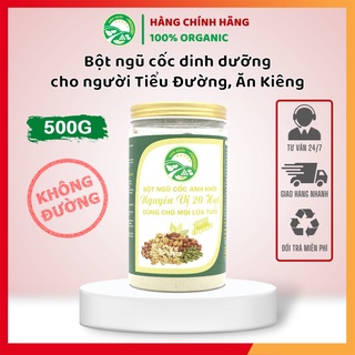 Bột ngũ cốc dinh dưỡng cho người tiểu đường ăn kiêng tăng giảm cân cao cấp Nguyên Vị 20 Hạt không đường hộp 500g
