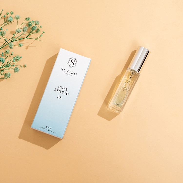 Nước hoa nữ Suziko Cute Stileto ngọt ngào, quyến rũ, sang trọng. Nước hoa mini gợi cảm 10ml dạng xịt tiện lợi