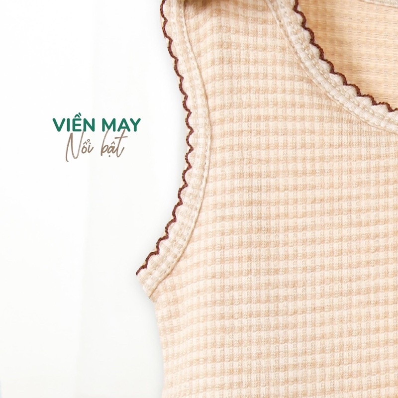 UR3940 Váy sát nách bé gái Uala Rogo vải cotton phối kẻ (9-48M)