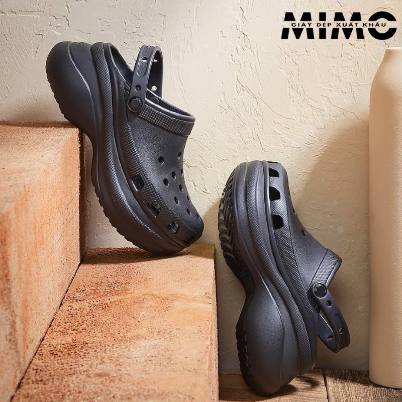 Sục Classic Bae Clog màu đen cao 8p thời trang cho nữ