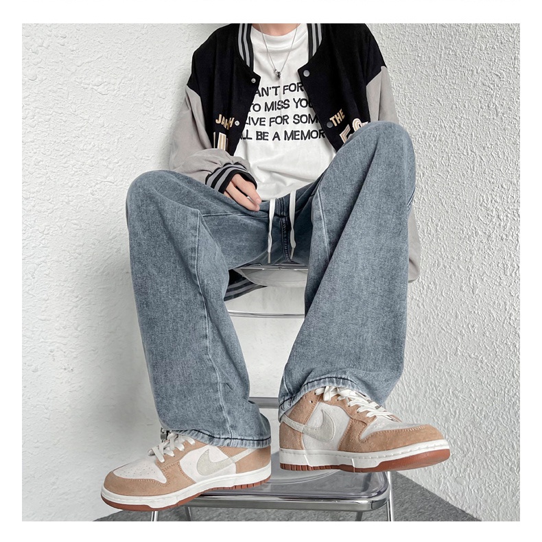 Quần jean ống đứng nam nữ unisex ♥️ 𝗗𝗜𝗡𝗢𝟮𝟬 𝗦𝗧𝗢𝗥𝗘 ♥️ quần jean ống thẳng unisex nam nữ mỏng mùa thu 2022 - J406