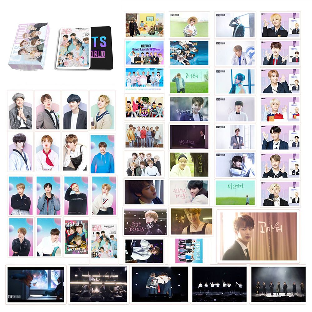 Hộp 54 Tấm Thẻ Ảnh Lomo In Hình Nhóm Nhạc Bts