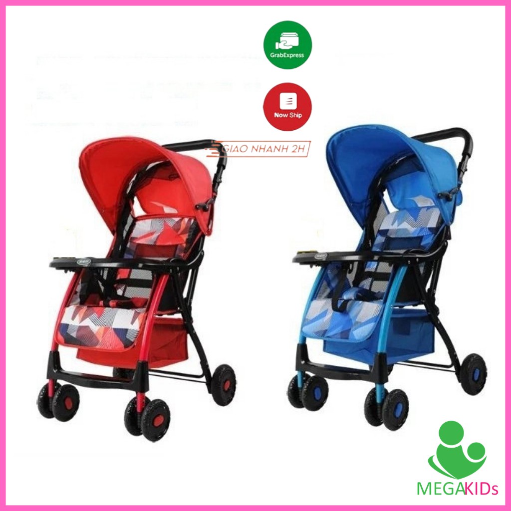 Xe đẩy gấp gọn nhiều tư thế phần lưng nằm bằng lưới Baobaohao 722C (hình thực tế)