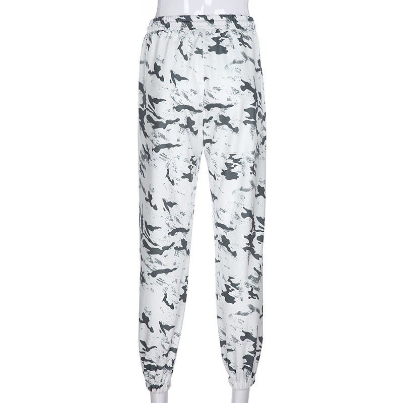 Quần jogger camo loang trắng xám phong cách năng động-BITCHES