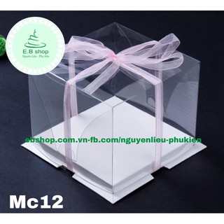 HỘP MICA TRONG MC12 HỘP ĐỰNG BÁNH KEM, ĐỰNG HOA, ĐỰNG QUÀ TRONG SUỐT 35*35CM