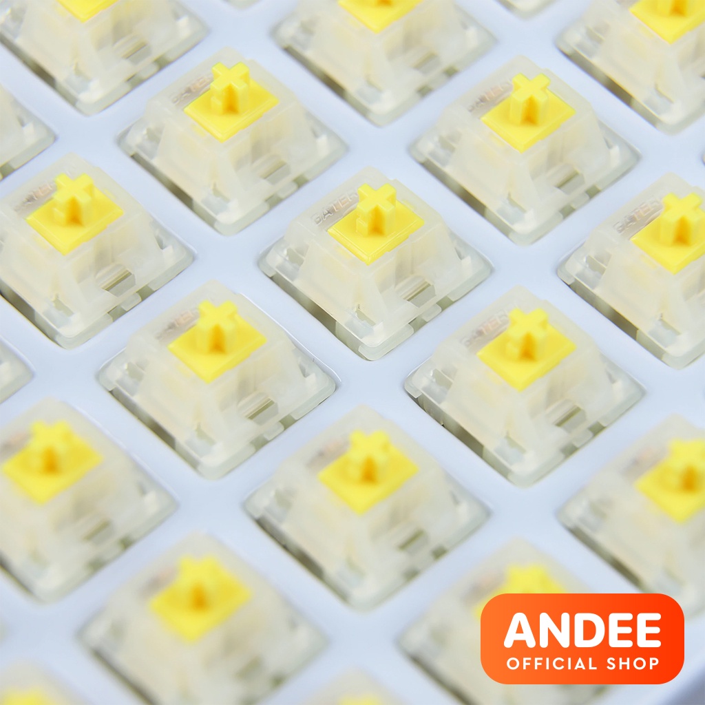 Gateron Milky Yellow Pro Switch bán lẻ công tắc phím cơ tuyến tính âm trầm 5 pin có lube sẵn