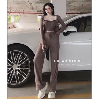 set thể thao ống rộng 3 món