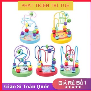 Đồ chơi luồn hạt gỗ montessori cho bé