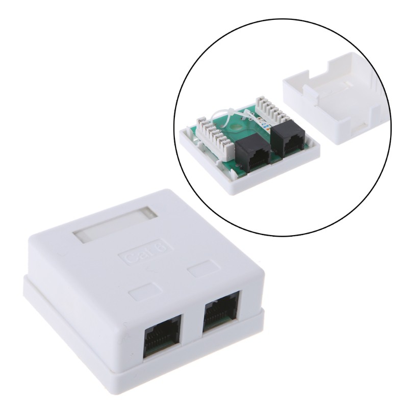 Hộp Nối Dây Mạng Rj45 Junction Box Cat6 2 Cổng