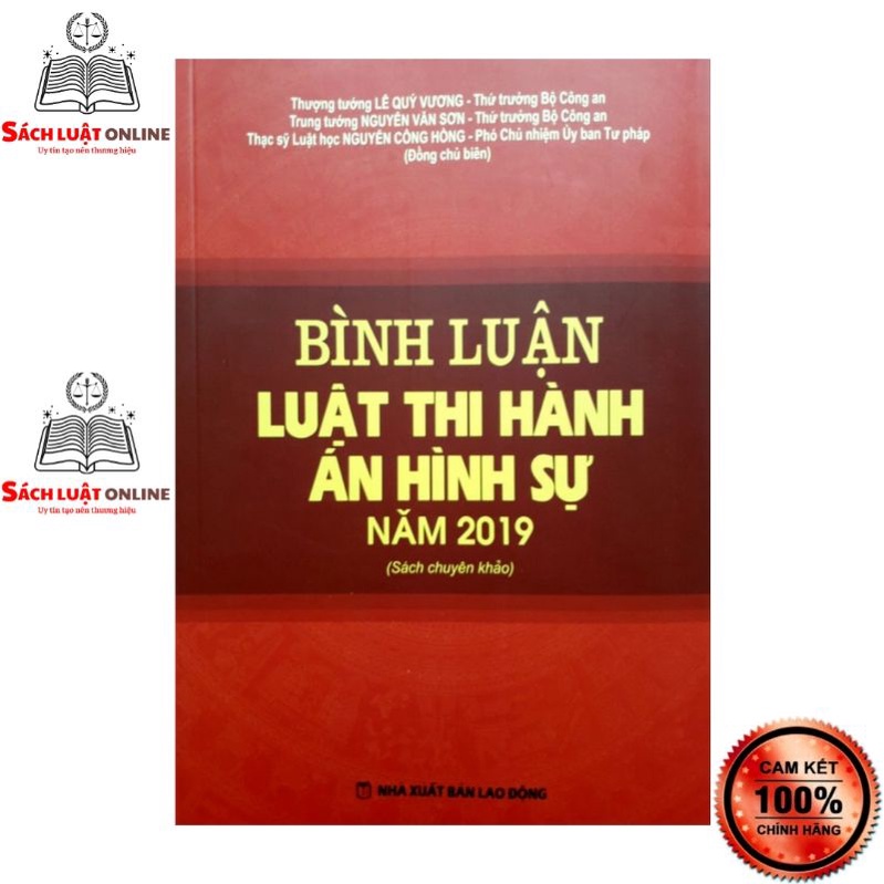 Sách - Bình luận luật thi hành án hình sự năm 2019