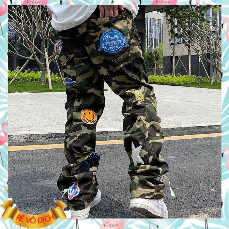 Quần CAMO CARTOON họa tiết bộ đội hình thêu