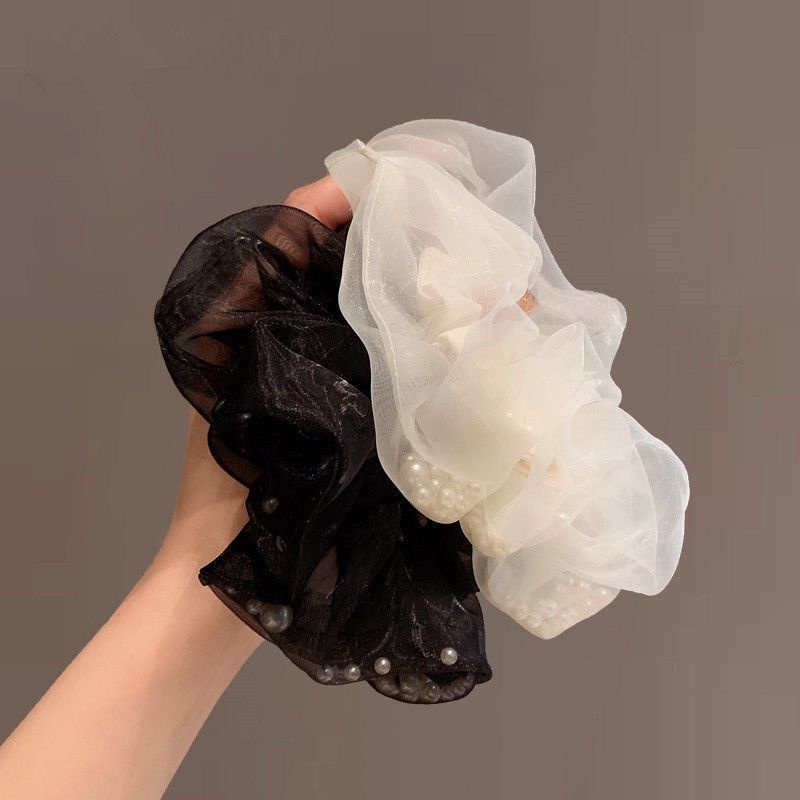 Dây buộc tóc Haimeikang ren đính ngọc trai giả thời trang thanh lịch dành cho nữ