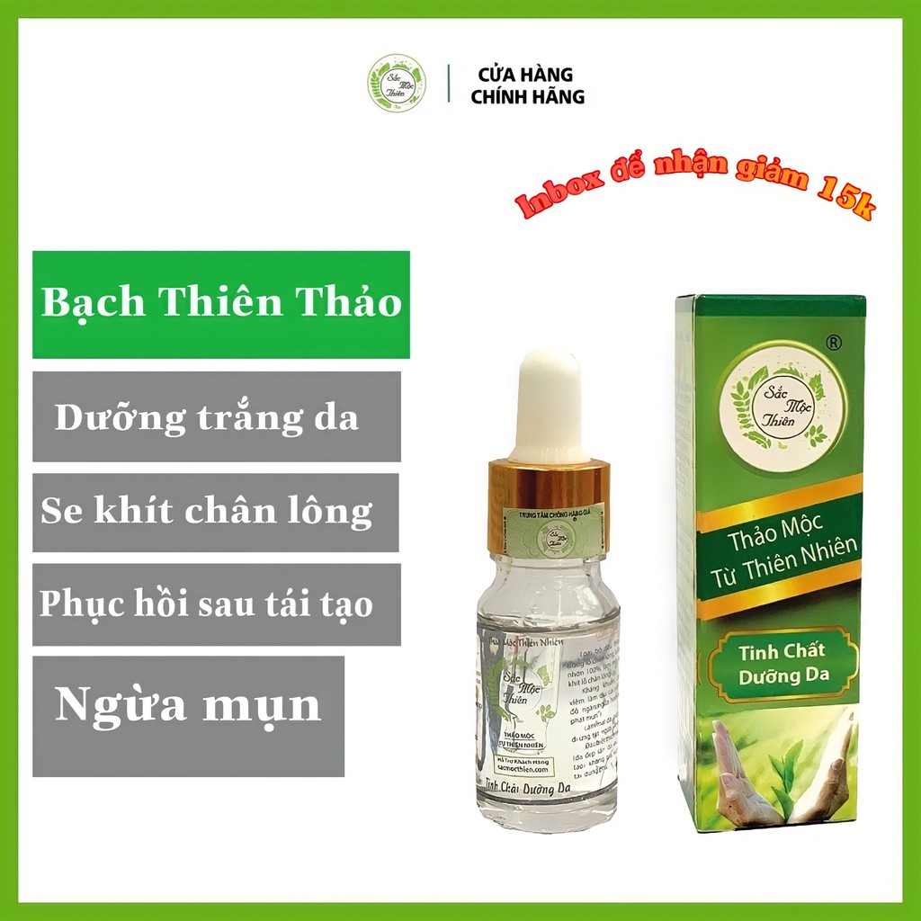 Bạch Thiên Thảo Sắc Mộc Thiên Tinh Chất Dưỡng Da - Thu Nhỏ Lỗ Chân Lông Chống Lão Hóa Sau Tái Tạo Da