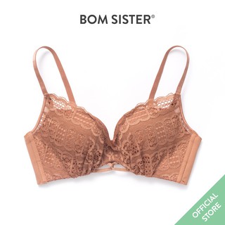 Áo Lót Mút Mỏng Chất Ren Không Gọng Dây Áo Liền Lưng Cắt Nâng Ngực Tự Nhiên BOM SISTER A4570