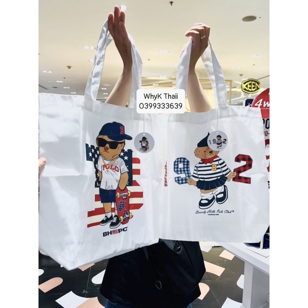 Túi Gấu Tote Beverly Hills Polo Club Classic Bear Thái Lan Chính Hãng