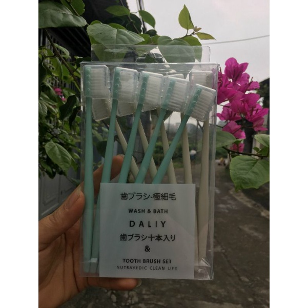 Set 10 bàn trải đánh răng nhật daliy