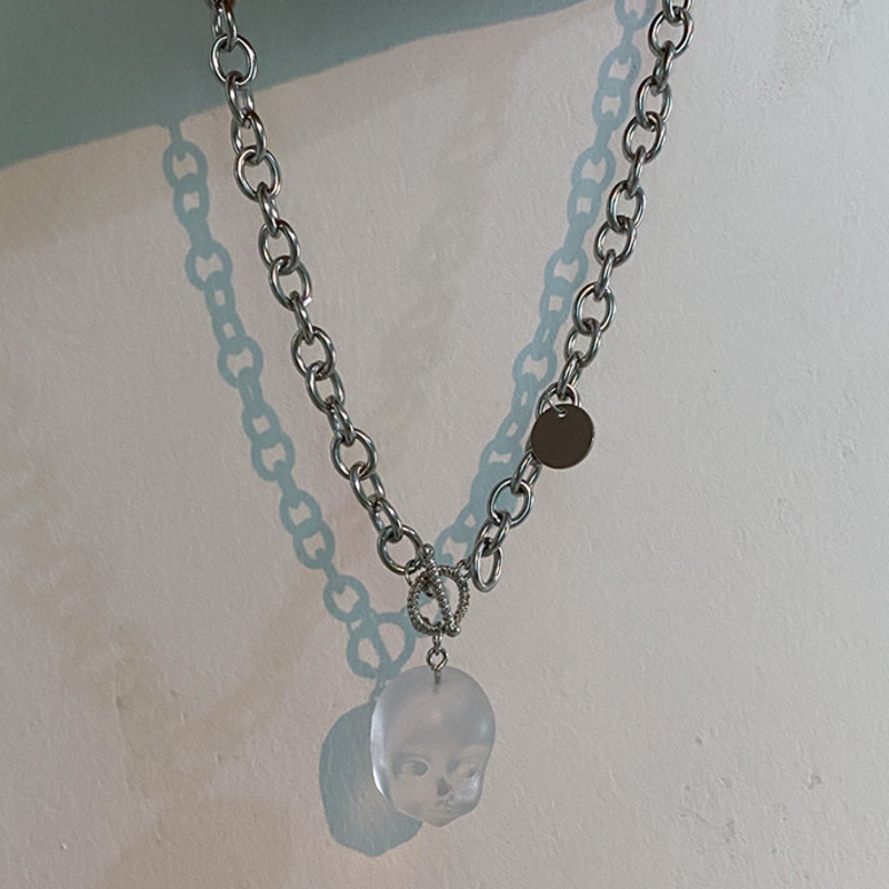 Vòng Cổ Mặt Búp Bê Nhựa Dễ Thương Thời Trang Đường Phố 23590