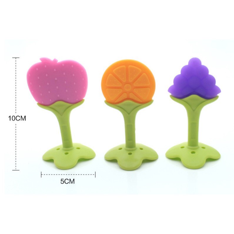 Đồ chơi gặm nướu bằng silicon mềm cao cấp cho trẻ em hoa quả/hươu/chuối
