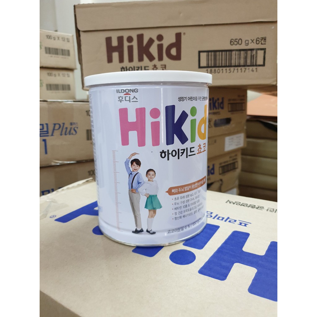 Sữa Hikid socola  hộp 650gr mẫu mới date06/2021