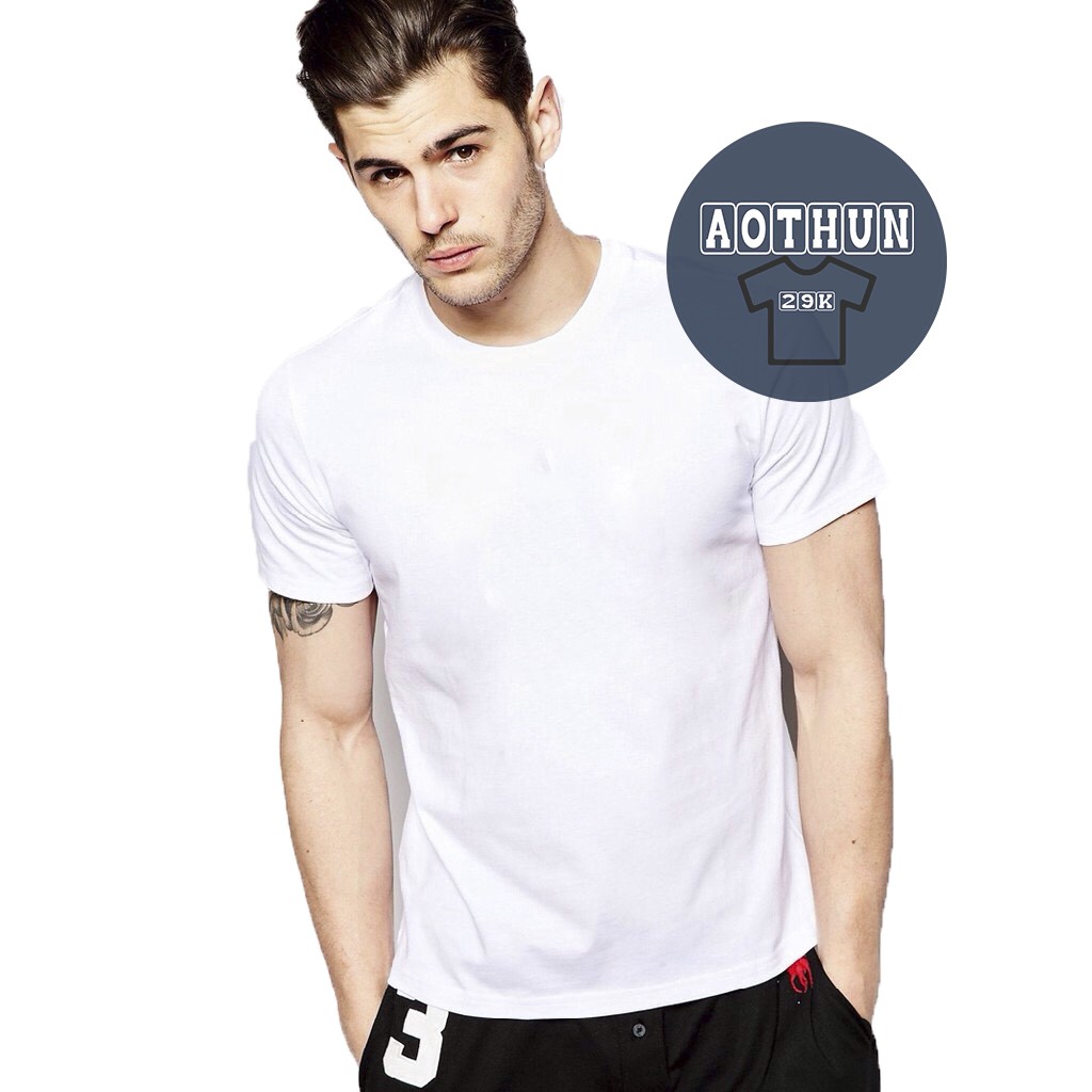 COMBO 2 ÁO THUN TRƠN TRẮNG ĐEN | BigBuy360 - bigbuy360.vn