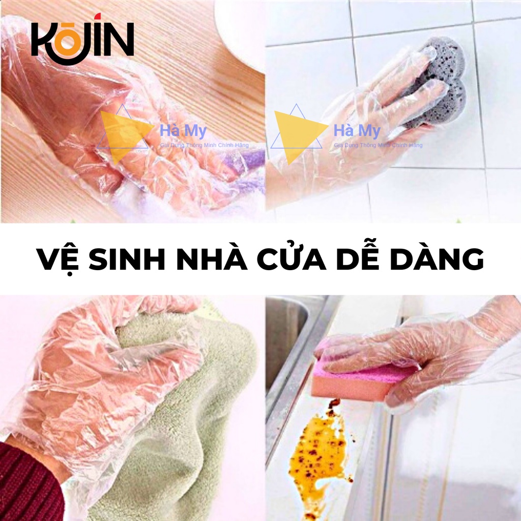 Găng Tay Tự Hủy Sinh Học KOJIN Chính Hãng,Găng Tay Nylong Làm Bếp,Nấu Ăn,Găng Tay Dùng 1 Lần,Bao Tay 100c/1 Hộp