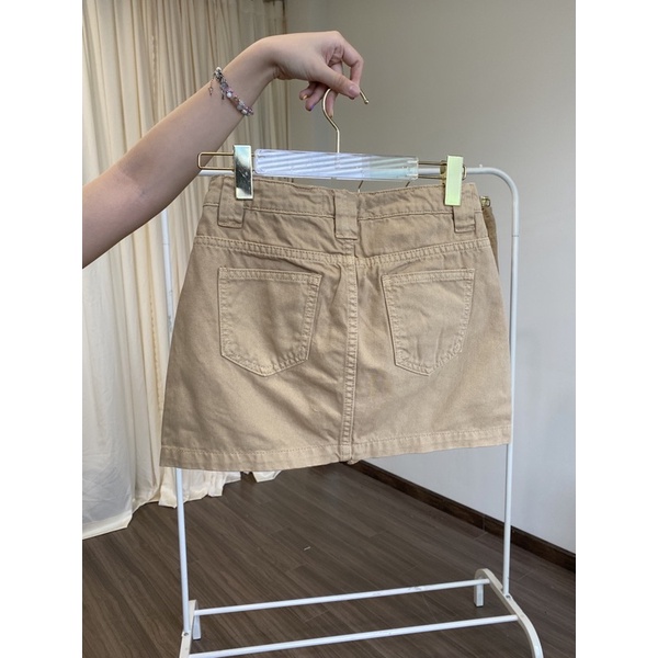 beachclub-Váy kaki dây kéo