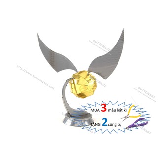 Mô Hình Lắp Ghép kim Loại 3D Quả bóng Snitch (Harry Potter)