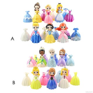 Bộ 18 mô hình búp bê công chúa Elsa vui nhộn cho bé