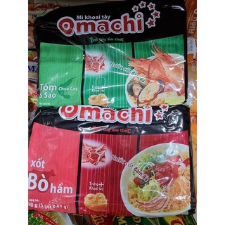 Mì Omachi Xốt Bò Hầm, Tôm Chua Cay, Sườn hầm ngũ quả