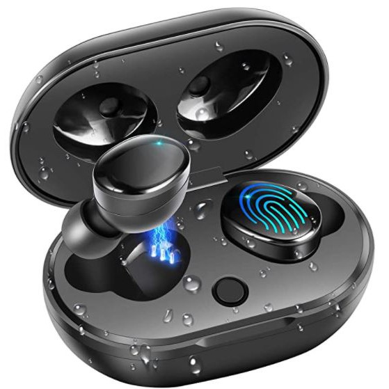 Tai nghe không dây Bluetooth 5.0, DuoTen IPX7 Chống nước 27H Thời gian nhạc AAC 8.0 CVC 8.0