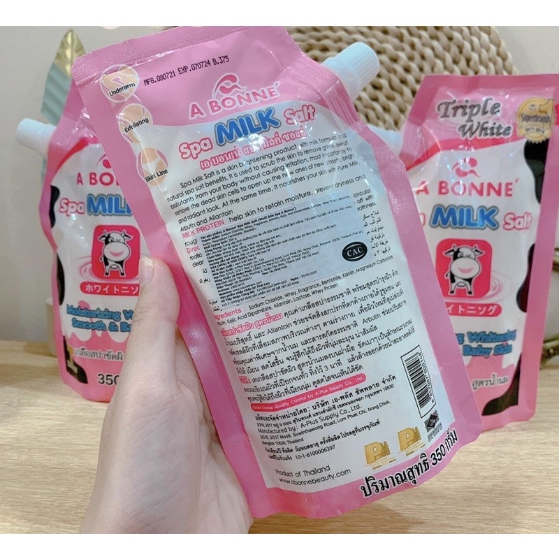 Muối tắm sữa bò tẩy tế bào chết Abone  Spa Milk Salt 350gram Thái Lan | BigBuy360 - bigbuy360.vn