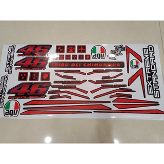 Bộ tem dán lên Nón Fullface và nón 3/4 đều được
