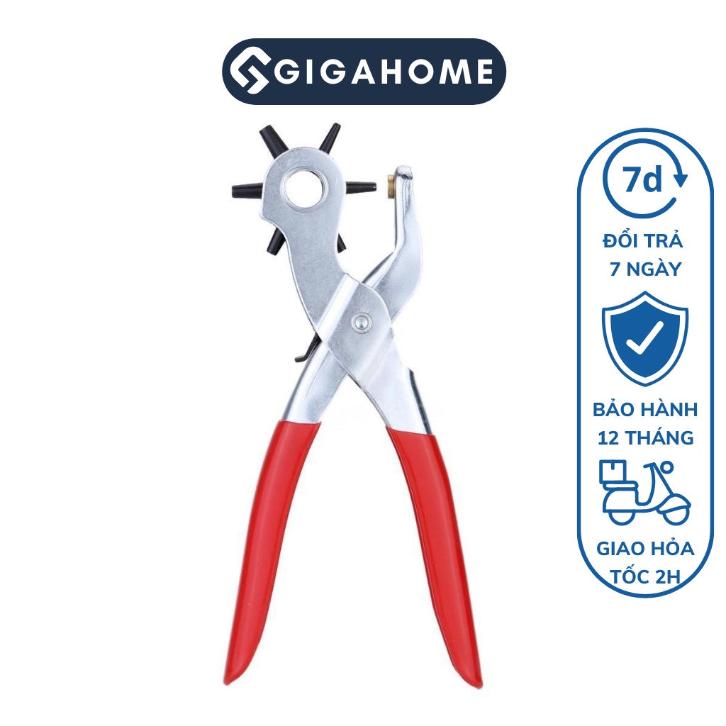 Kềm Bấm Lỗ Dây Nịt, Dây Da Đồng Hồ GIAHOME Cao Cấp Bằng Thép 4662