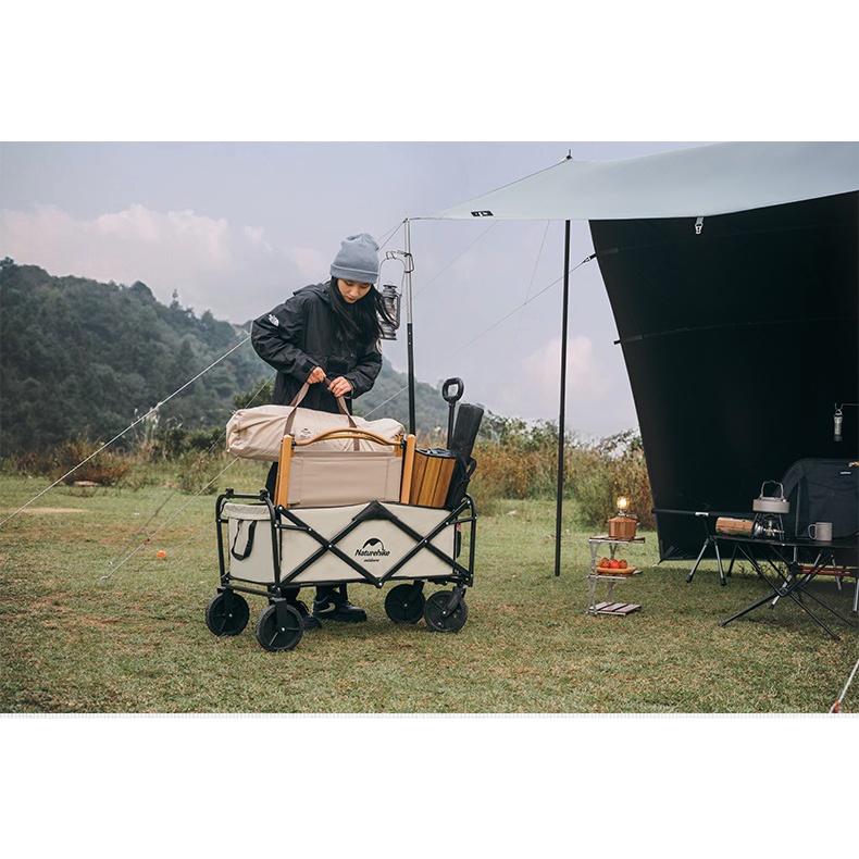 Xe Kéo Dã Ngoại Naturehike, Xe Kéo hàng gấp gọn đi chợ siêu thị,TẢI 80KG, Đa năng, Siêu nhẹ, Siêu bền