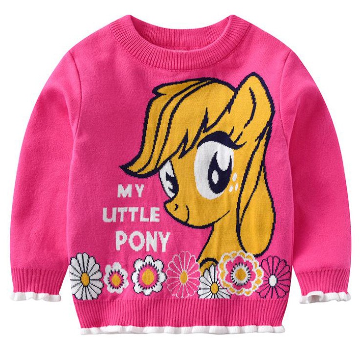 Áo len dệt kim dày my little pony xinh xắn và ấm áp cho bé gái