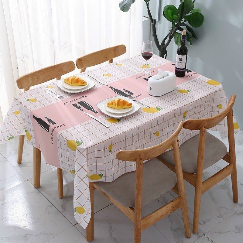 KHĂN TRẢI BÀN HÌNH CHỮ NHẬT 137X180CM HỌA TIẾT KẺ CARO ĐỘC ĐÁO NHIỀU MÀU ĐẸP, SANG TRỌNG