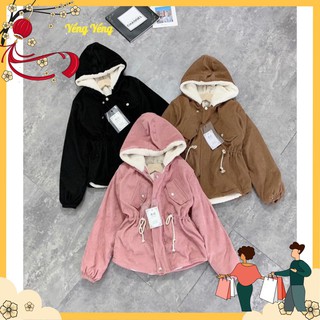 ANU23 - ÁO KHOÁC PARKA NHUNG TĂM LÓT BÔNG NỮ